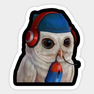 Owl gamer Sticker